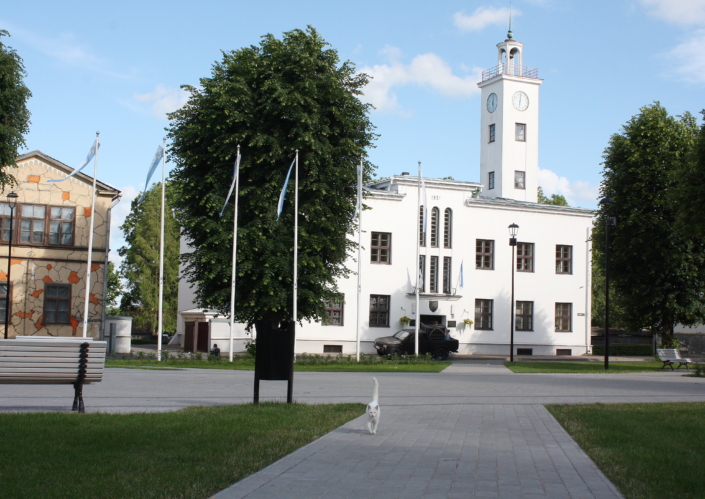 Viljandi raekoda, kus töötab linnavalitsus